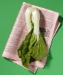 newspaper and vegetables